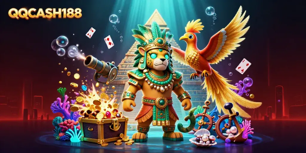 Experience thrilling gameplay with QQCASH188 in an immersive casino themed scene.
