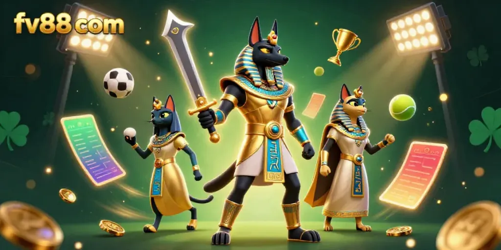 Experience excitement at fv88 com with Anubis and Bastet amid dynamic sports betting action
