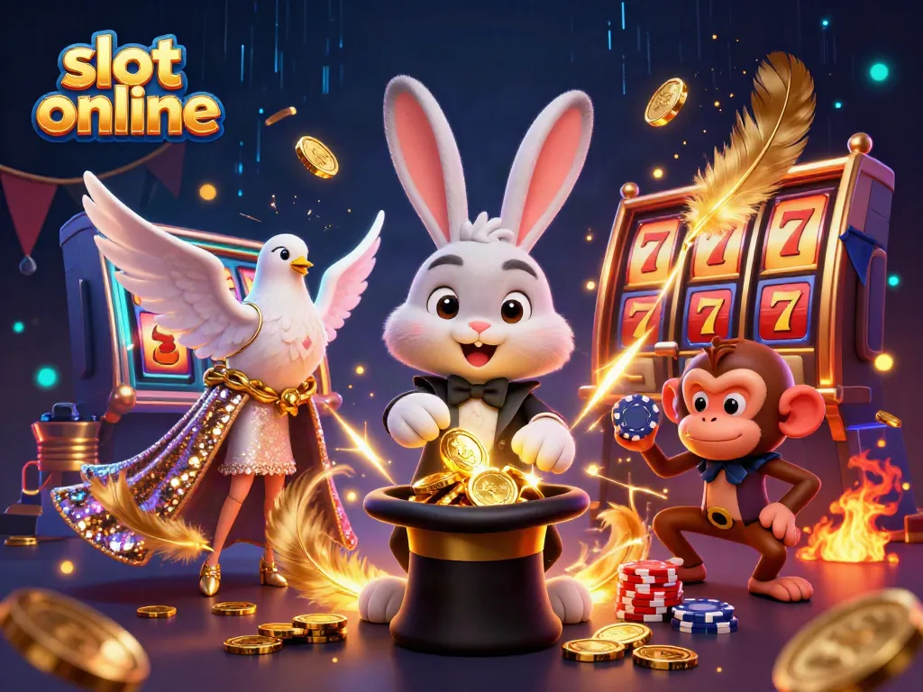Engaging scene showcasing the excitement of slot online gaming with magical characters and vivid elements.