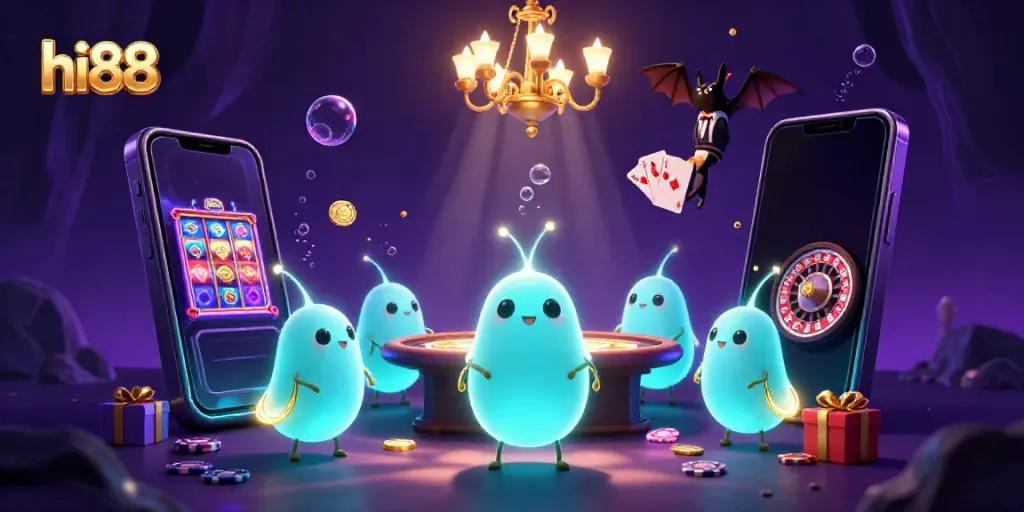 Players enjoy slots and table games at the illuminated hi88 cave casino, lighting up the adventure in 2026.