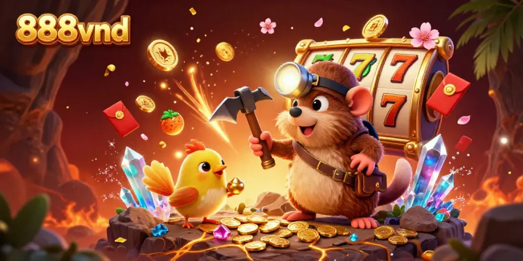 Experience the excitement of 888vnd with vibrant slots and a dynamic treasure hunting adventure.