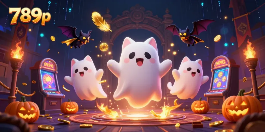Experience thrilling gameplay at 789p with ghostly charm from glowing jack-o-lanterns and dynamic casino fun.